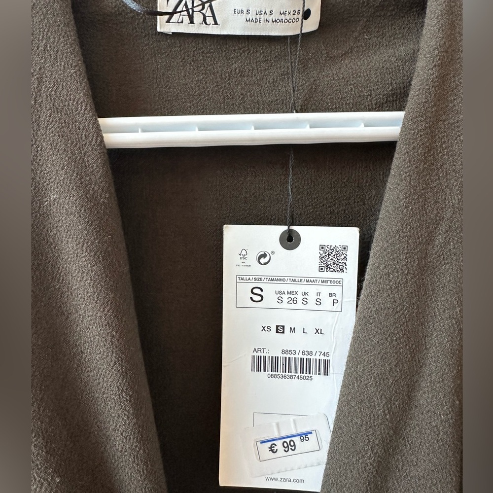 Zara Wool Blend Draped Midi Dress - Picture 4 of 6